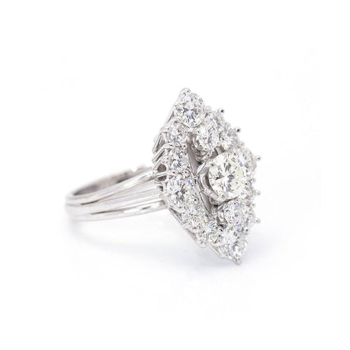 Bague Bague - Diamants taille brillant en or blanc 18 kt 58 Facettes UKD359902JC