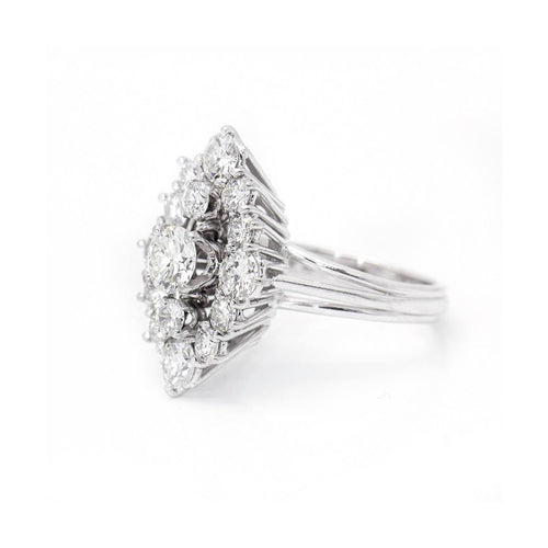 Bague Bague - Diamants taille brillant en or blanc 18 kt 58 Facettes UKD359902JC