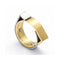 Bague Carl Dau Geometry - Bague en or jaune et acier 58 Facettes UKD359995JC
