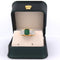 Bague 53 Bague - Jonc en or 18 ct avec émeraude et diamants 58 Facettes AN573 '(00319)