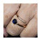 Bague 54 RAY - Bague en or bicolore 18 ct avec saphir et diamants 58 Facettes UKD360100AS