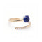 Bague 54 RAY - Bague en or bicolore 18 ct avec saphir et diamants 58 Facettes UKD360100AS