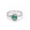 Bague 52 VITE - Bague en or blanc 18 kt avec émeraude et diamants 58 Facettes UKD360103AS
