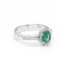 Bague 52 VITE - Bague en or blanc 18 kt avec émeraude et diamants 58 Facettes UKD360103AS