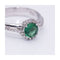 Bague 52 VITE - Bague en or blanc 18 kt avec émeraude et diamants 58 Facettes UKD360103AS