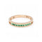 Bague Alliance - Bague en or rose 18 ct et 10 émeraudes 58 Facettes UKD360104AS