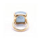 Bague MILKY - Bague en or jaune 18 ct et aigue-marine cabochon 58 Facettes UKD360370CS