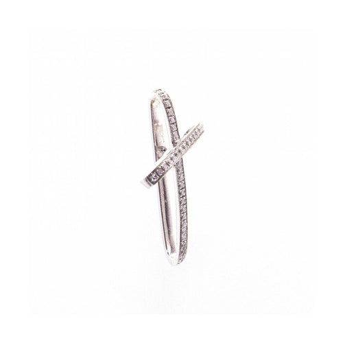 Pendentif Alfieri St.JOHN - Pendentif croix en or blanc 18 ct et diamants 58 Facettes UKD360390CS