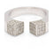 Bague QUARE - Bague pavée en or blanc 18 kt et diamants 58 Facettes UKD360525FJ