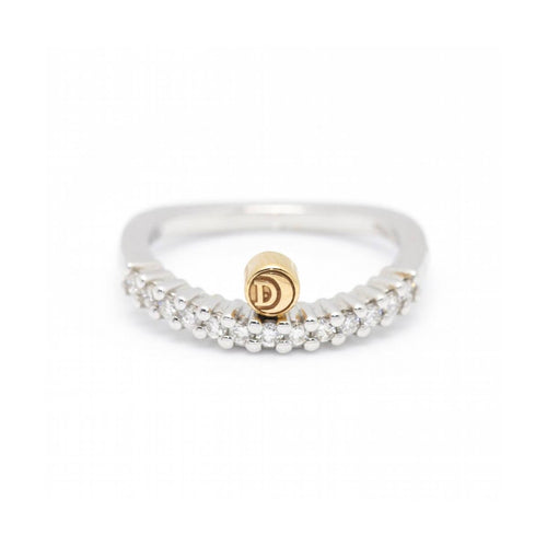 Bague Damiani - Bague en or bicolore 18 kt avec diamants 58 Facettes UKD360528FJ
