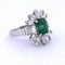 Bague 52 Anello en or 18 KT avec émeraude et diamants 58 Facettes AN578 '(00819)