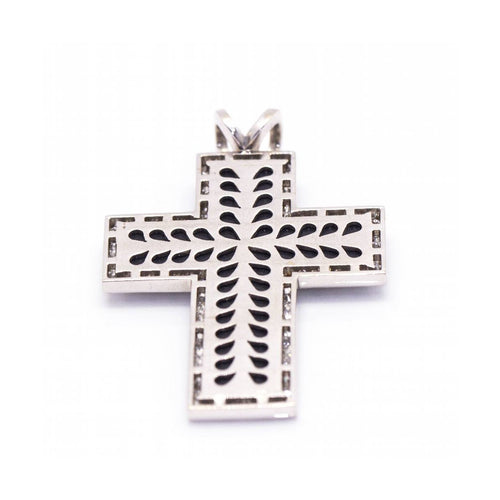 Pendentif Creu de Diamants - Pendentif croix en or blanc 18 kt et diamants 1,75 ct 58 Facettes UKD360974FV