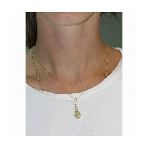 Pendentif VALS - Pendentif en or jaune 18 kt et diamants 58 Facettes UKD362743JC