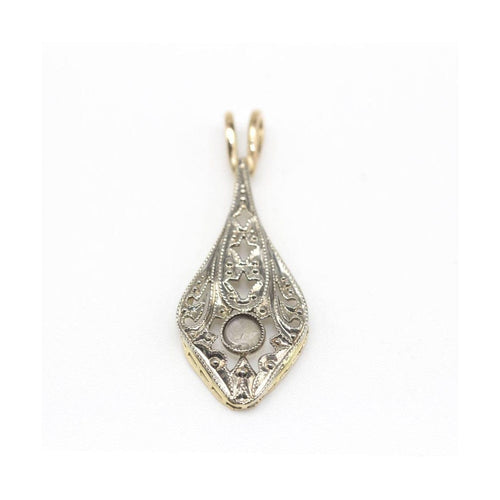 Pendentif Pendentif vintage - Or jaune 18 ct et platine avec 8 diamants 58 Facettes UKD362745JC
