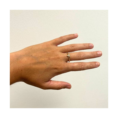 Bague Triangle - Bague en or rose 18 kt et diamants 58 Facettes UKD363103CG