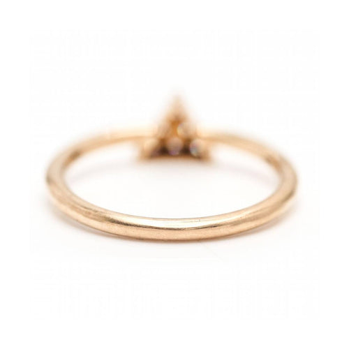 Bague Triangle - Bague en or rose 18 kt et diamants 58 Facettes UKD363103CG