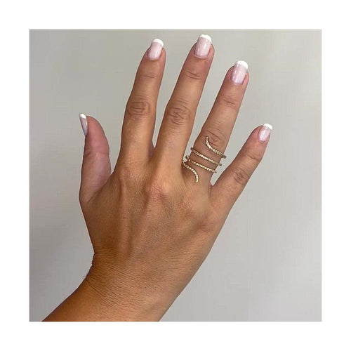 Bague Bague spirale - Bague en or rose 18 ct et diamants 0,40 ct 58 Facettes UKD363120CG