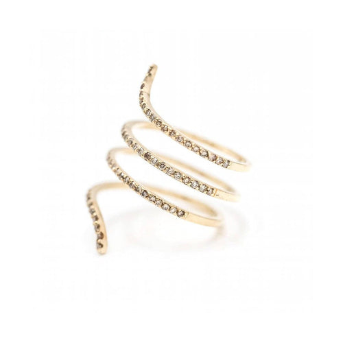 Bague Bague spirale - Bague en or rose 18 ct et diamants 0,40 ct 58 Facettes UKD363120CG