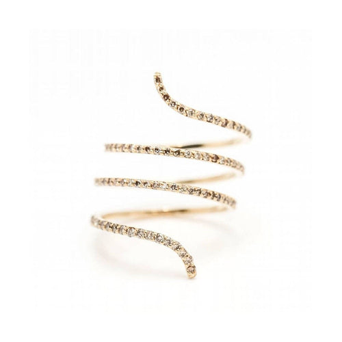 Bague Bague spirale - Bague en or rose 18 ct et diamants 0,40 ct 58 Facettes UKD363120CG