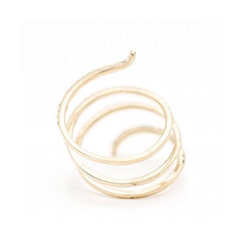 Bague Bague spirale - Bague en or rose 18 ct et diamants 0,40 ct 58 Facettes UKD363120CG