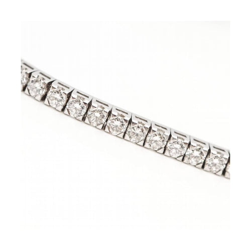 Bracelet Pulsera rivière - Bracelet en or blanc 18 ct et diamants 3,50 ct 58 Facettes UKD363130CG