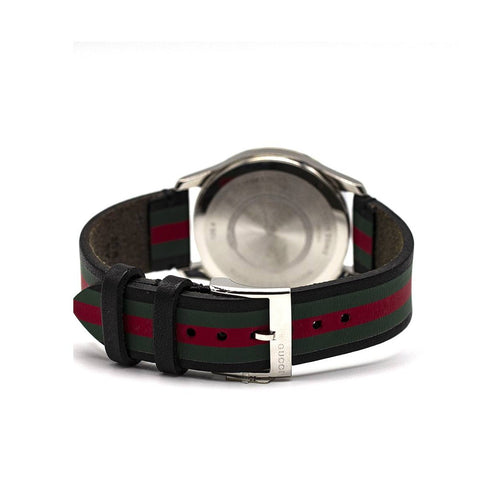 Montre Gucci Timeless - Montre YA1264079 en acier et bracelet en cuir 58 Facettes UKD363135SO