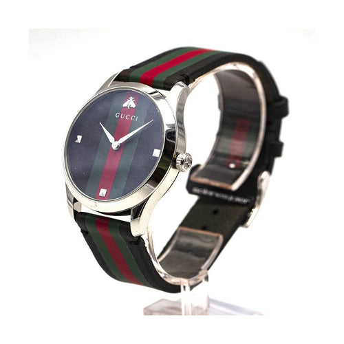 Montre Gucci Timeless - Montre YA1264079 en acier, bracelet cuir 58 Facettes UKD363145SO