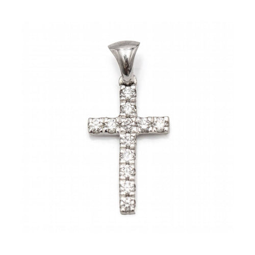 Pendentif Pendentif croix - Diamants 0,55 ct en or blanc 18 kt 58 Facettes UKD363254CG