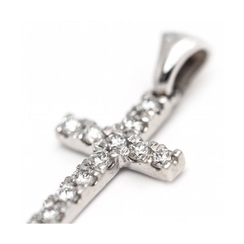 Pendentif Pendentif croix - Diamants 0,55 ct en or blanc 18 kt 58 Facettes UKD363254CG