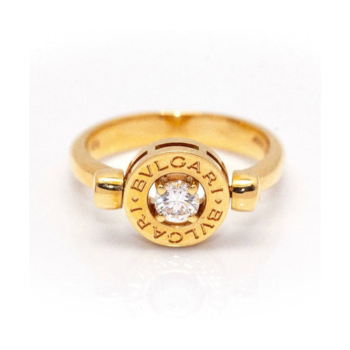 Bague 54 BVLGARI Flip - Bague en or rose 18 kt avec diamant 0,25 ct 58 Facettes UKD363775UZ