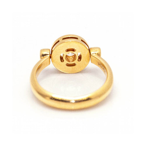 Bague 54 BVLGARI Flip - Bague en or rose 18 kt avec diamant 0,25 ct 58 Facettes UKD363775UZ