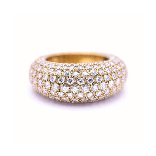 Bague Bague - Pavé de diamants en or jaune 18K 58 Facettes UKN102875LF