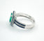 Bague 53 Art déco - Bague en or blanc, émeraude et diamants 58 Facettes BAGUE-OR-DIAMANT-EMERAUDE