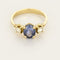 Bague 53.5 Bague en or jaune 18K au saphir violet et diamants 58 Facettes VEN3220