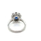Bague 53 Bague marguerite - Saphir entourage diamants en or blanc et platine 58 Facettes 005