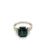 Bague 51.5 Bague saphir vert et diamants en or blanc 58 Facettes