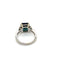 Bague 51.5 Bague saphir vert et diamants en or blanc 58 Facettes