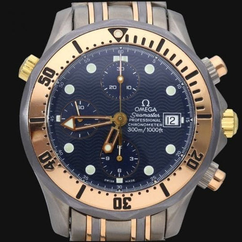 Montre Omega Seamaster - Montre chronographe automatique Date en acier 58 Facettes MT45471