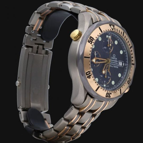 Montre Omega Seamaster - Montre chronographe automatique Date en acier 58 Facettes MT45471