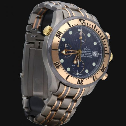 Montre Omega Seamaster - Montre chronographe automatique Date en acier 58 Facettes MT45471