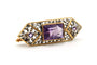 Broche Broche Napoléon III en or jaune 18 carats et argent sertie d’améthystes 58 Facettes 23453
