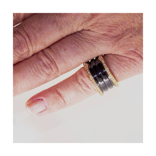Bague Bvlgari B.zero1 - Bague en or rose 18 ct et diamants 58 Facettes UKD361634UZ