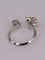 Bague 53 Bague fleur en or blanc 18k et diamants de couleur 58 Facettes P676