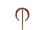 Broche Art nouveau - Broche en or jaune 18 carats, rubis et diamants taille rose 58 Facettes B813