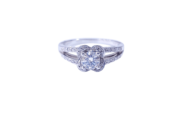 Bague 55 Mauboussin Chance of Love n°5 - Bague en or blanc 18k et diamants 58 Facettes DV-MAUBOUS1