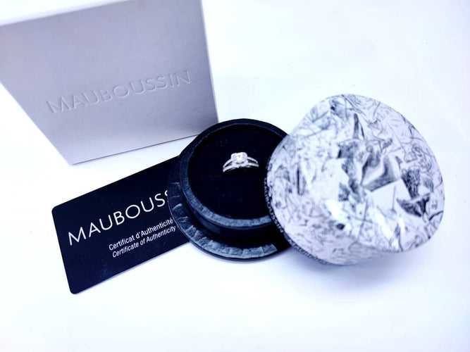 Bague 55 Mauboussin Chance of Love n°5 - Bague en or blanc 18k et diamants 58 Facettes DV-MAUBOUS1
