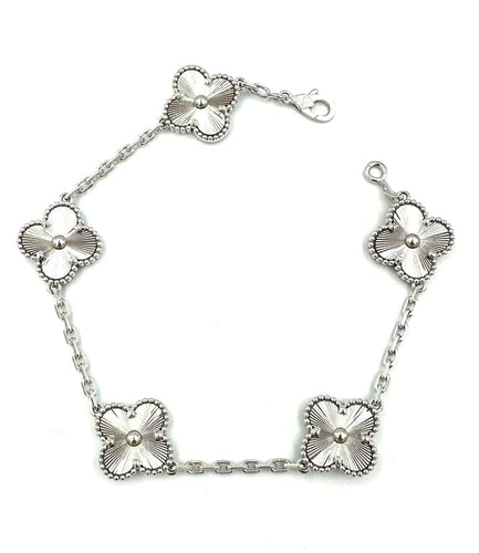Bracelet Van Cleef & Arpels Vintage Alhambra - Bracelet en or blanc 18K 58 Facettes VCA Bracelet