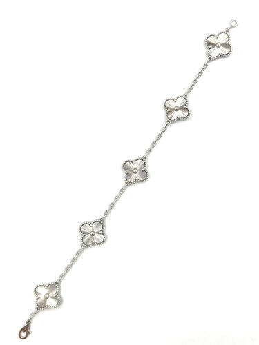 Bracelet Van Cleef & Arpels Vintage Alhambra - Bracelet en or blanc 18K 58 Facettes VCA Bracelet