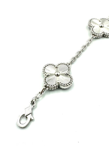 Bracelet Van Cleef & Arpels Vintage Alhambra - Bracelet en or blanc 18K 58 Facettes VCA Bracelet