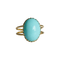 Bague 57 Bague turquoise naturelle - Bague en or jaune 18 carats 58 Facettes 381